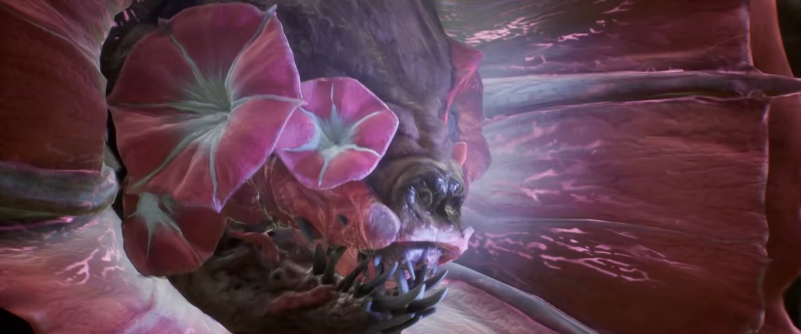 Blight corruption spreading across a ruined landscape in Beast of Reincarnation