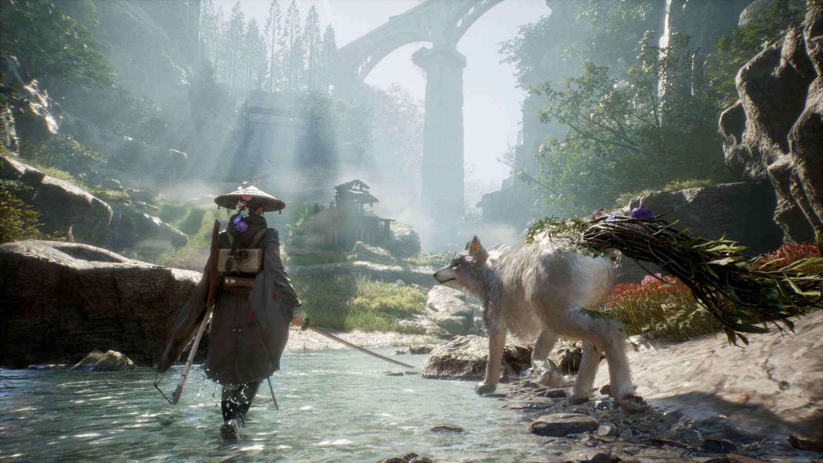 Beast of Reincarnation river scenery with dense foliage — the UE5 visuals that make optimized settings matter